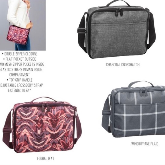 New in bag, Thirty-One Get Creative Crossbody in “Windowpane Plaid” print - Picture 3 of 4